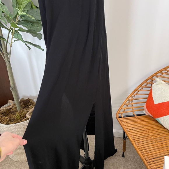 Forever 21 Black Maxi Dress w/ Side slits - Picture 2 of 7